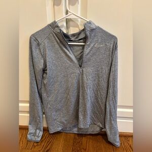 Grey Nike Dri-Fit 1/4 zip pullover #athleisure